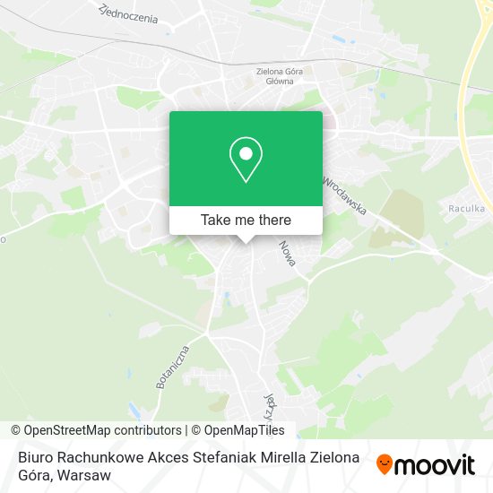 Biuro Rachunkowe Akces Stefaniak Mirella Zielona Góra map