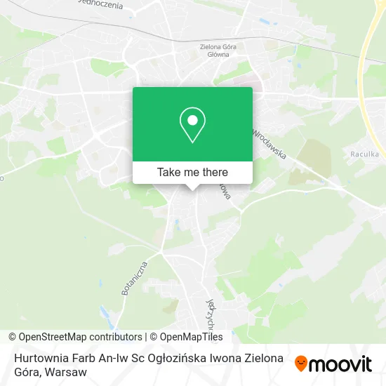 Hurtownia Farb An-Iw Sc Ogłozińska Iwona Zielona Góra map