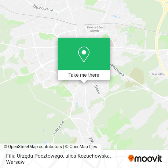 Filia Urzędu Pocztowego, ulica Kożuchowska map