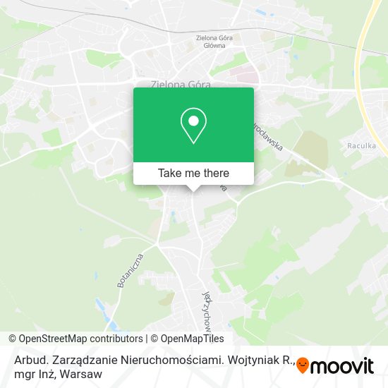 Arbud. Zarządzanie Nieruchomościami. Wojtyniak R., mgr Inż map