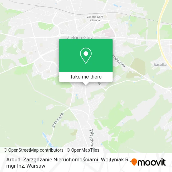 Карта Arbud. Zarządzanie Nieruchomościami. Wojtyniak R., mgr Inż