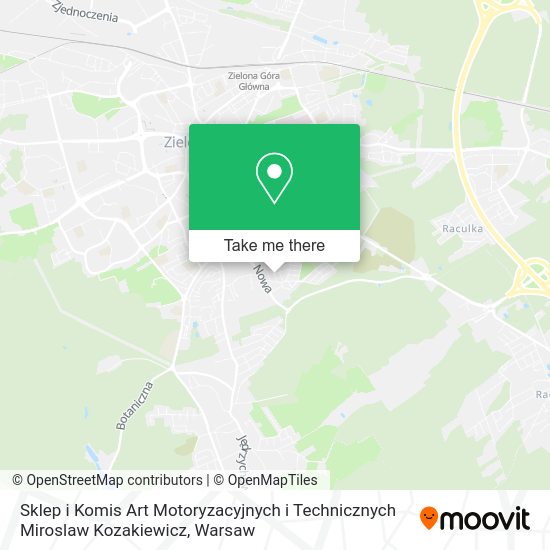 Sklep i Komis Art Motoryzacyjnych i Technicznych Miroslaw Kozakiewicz map