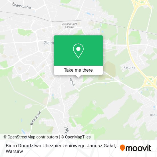 Biuro Doradztwa Ubezpieczeniowego Janusz Gałat map