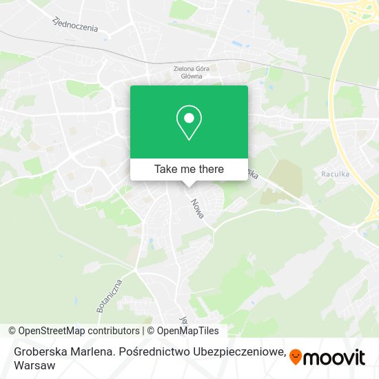 Groberska Marlena. Pośrednictwo Ubezpieczeniowe map