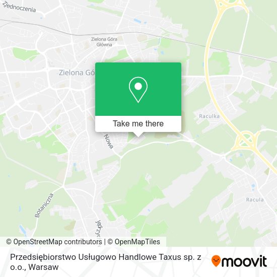 Карта Przedsiębiorstwo Usługowo Handlowe Taxus sp. z o.o.