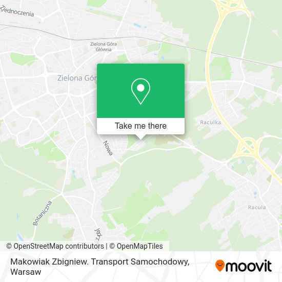 Карта Makowiak Zbigniew. Transport Samochodowy