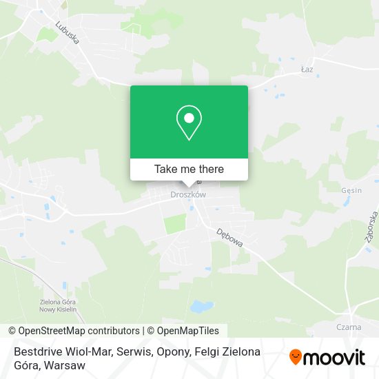 Bestdrive Wiol-Mar, Serwis, Opony, Felgi Zielona Góra map