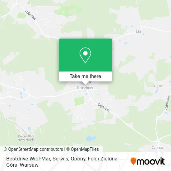 Bestdrive Wiol-Mar, Serwis, Opony, Felgi Zielona Góra map