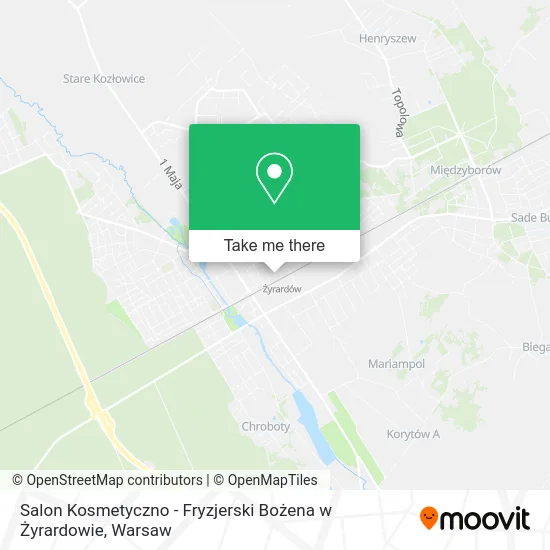 Карта Salon Kosmetyczno - Fryzjerski Bożena w Żyrardowie