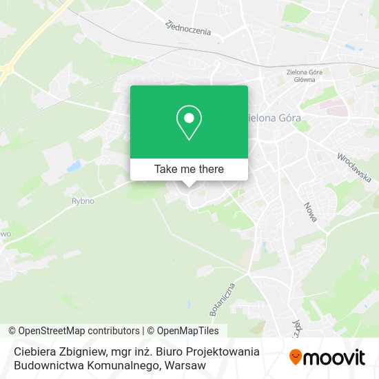 Ciebiera Zbigniew, mgr inż. Biuro Projektowania Budownictwa Komunalnego map