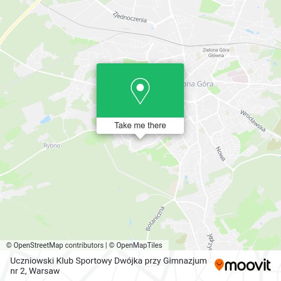 Карта Uczniowski Klub Sportowy Dwójka przy Gimnazjum nr 2