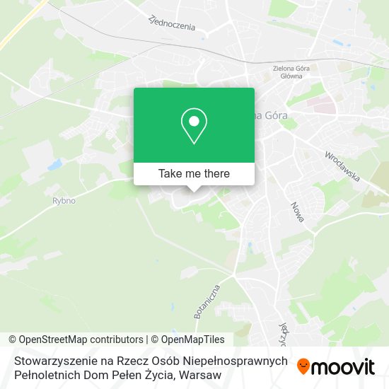 Stowarzyszenie na Rzecz Osób Niepełnosprawnych Pełnoletnich Dom Pełen Życia map