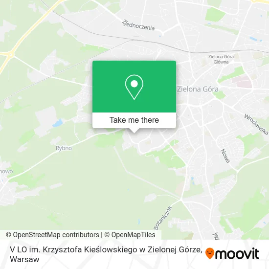 V LO im. Krzysztofa Kieślowskiego w Zielonej Górze map
