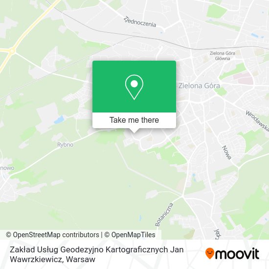 Карта Zakład Usług Geodezyjno Kartograficznych Jan Wawrzkiewicz