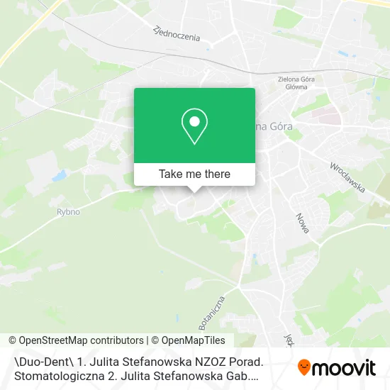 \Duo-Dent\ 1. Julita Stefanowska NZOZ Porad. Stomatologiczna 2. Julita Stefanowska Gab. Stomatologi map