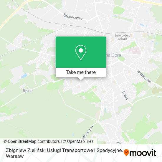 Zbigniew Zieliński Usługi Transportowe i Spedycyjne map