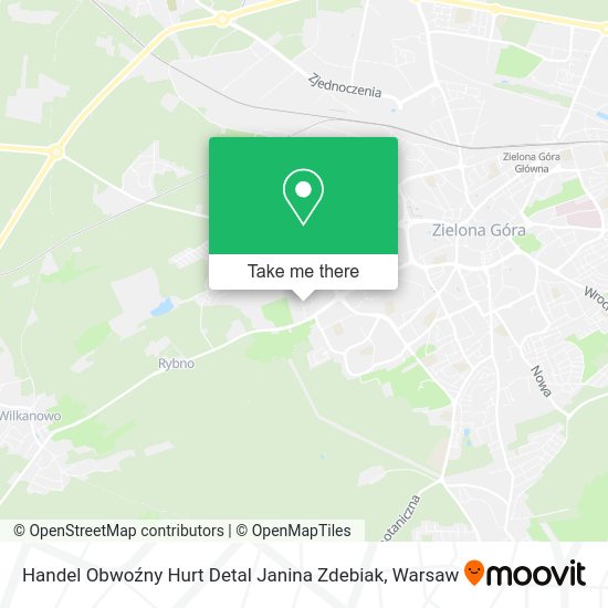 Handel Obwoźny Hurt Detal Janina Zdebiak map