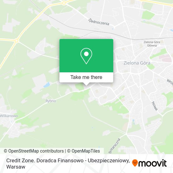 Credit Zone. Doradca Finansowo - Ubezpieczeniowy map