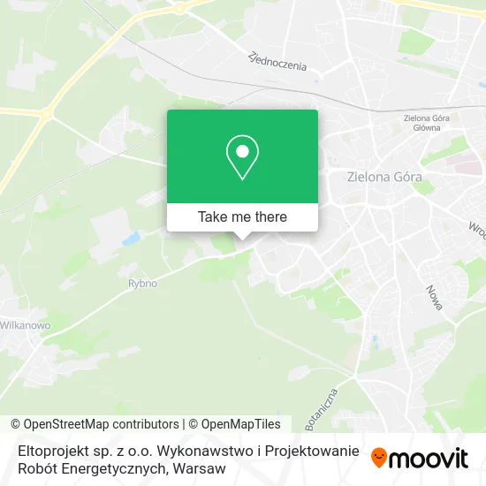 Карта Eltoprojekt sp. z o.o. Wykonawstwo i Projektowanie Robót Energetycznych