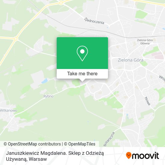 Januszkiewicz Magdalena. Sklep z Odzieżą Używaną map