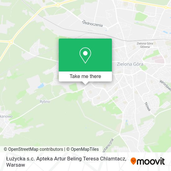 Łużycka s.c. Apteka Artur Beling Teresa Chlamtacz map