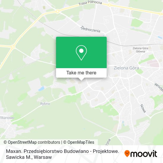 Maxan. Przedsiębiorstwo Budowlano - Projektowe. Sawicka M. map