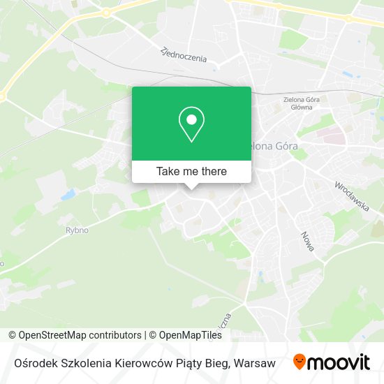 Карта Ośrodek Szkolenia Kierowców Piąty Bieg