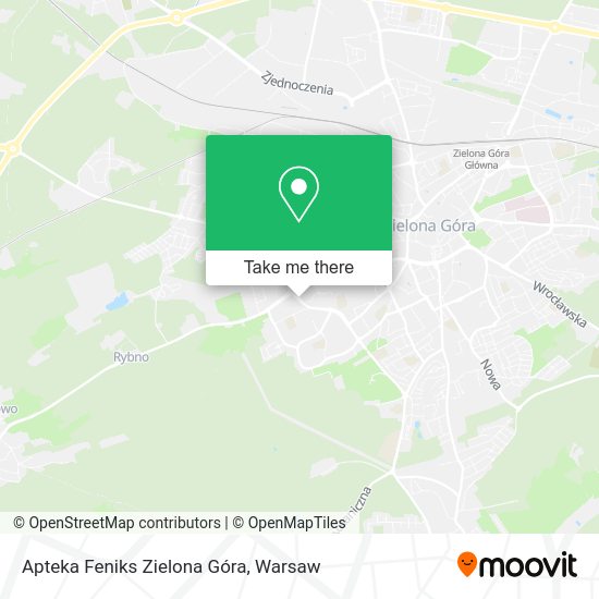 Apteka Feniks Zielona Góra map