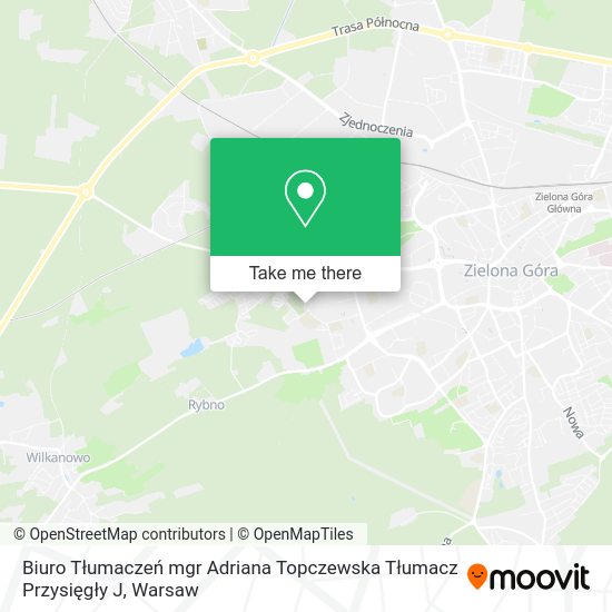 Biuro Tłumaczeń mgr Adriana Topczewska Tłumacz Przysięgły J map