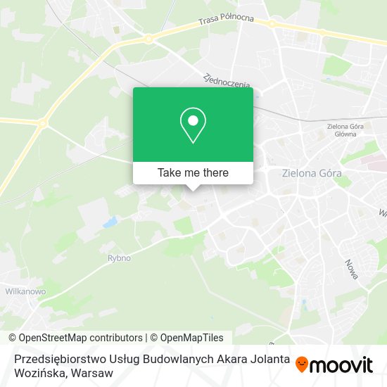 Przedsiębiorstwo Usług Budowlanych Akara Jolanta Wozińska map