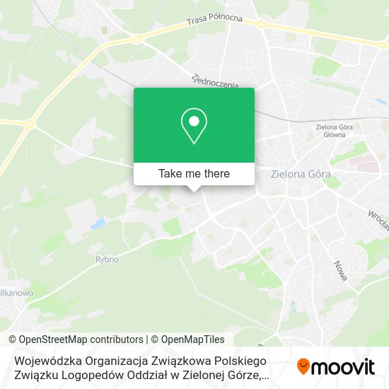 Wojewódzka Organizacja Związkowa Polskiego Związku Logopedów Oddział w Zielonej Górze map