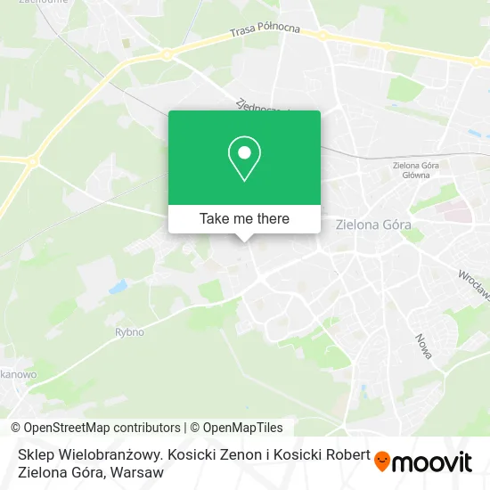 Sklep Wielobranżowy. Kosicki Zenon i Kosicki Robert Zielona Góra map