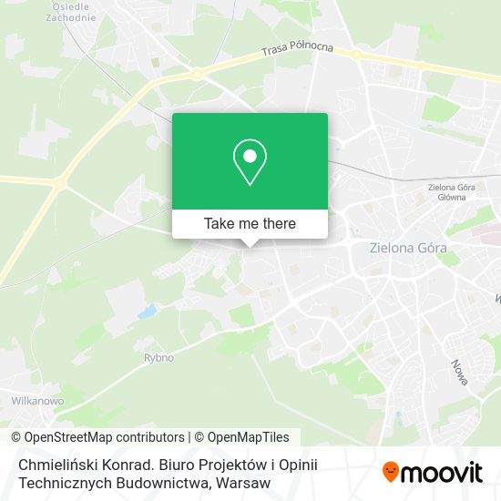 Chmieliński Konrad. Biuro Projektów i Opinii Technicznych Budownictwa map