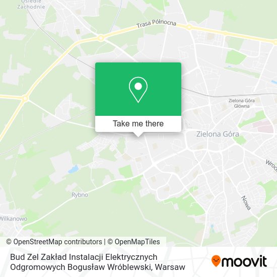 Bud Zel Zakład Instalacji Elektrycznych Odgromowych Bogusław Wróblewski map