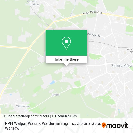 PPH Walpar Wasilik Waldemar mgr inż. Zielona Góra map