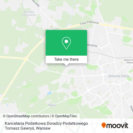 Карта Kancelaria Podatkowa Doradcy Podatkowego Tomasz Gawryś