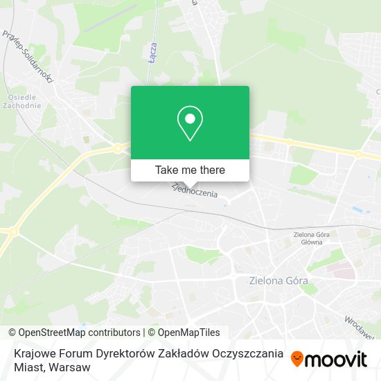 Карта Krajowe Forum Dyrektorów Zakładów Oczyszczania Miast