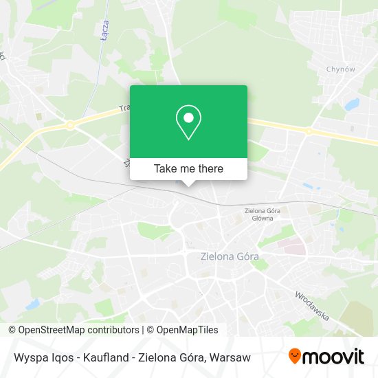 Wyspa Iqos - Kaufland - Zielona Góra map