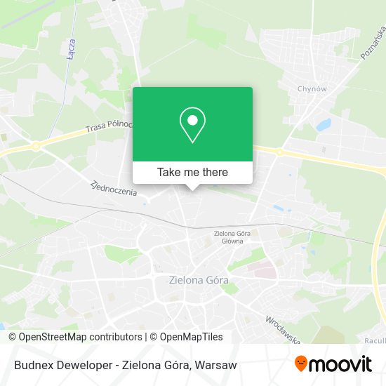 Budnex Deweloper - Zielona Góra map