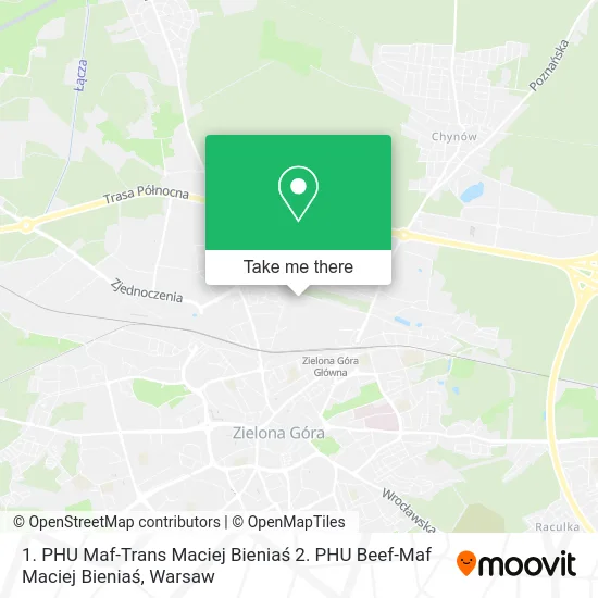 1. PHU Maf-Trans Maciej Bieniaś 2. PHU Beef-Maf Maciej Bieniaś map