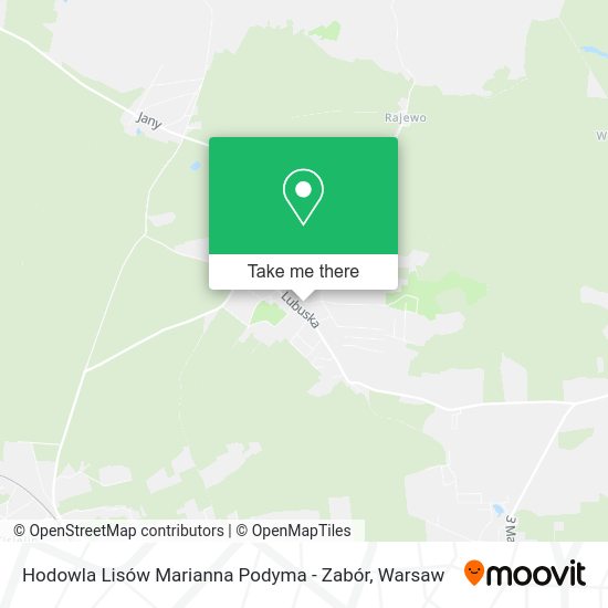 Hodowla Lisów Marianna Podyma - Zabór map