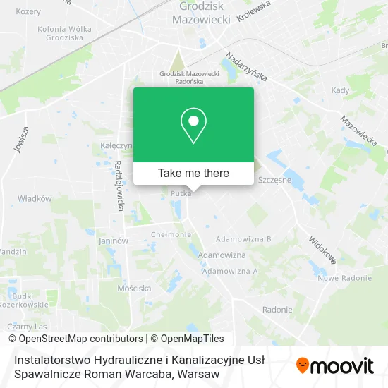 Instalatorstwo Hydrauliczne i Kanalizacyjne Usł Spawalnicze Roman Warcaba map