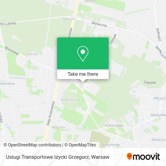 Uslugi Transportowe Izycki Grzegorz map