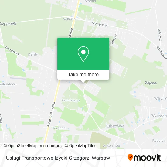Uslugi Transportowe Izycki Grzegorz map