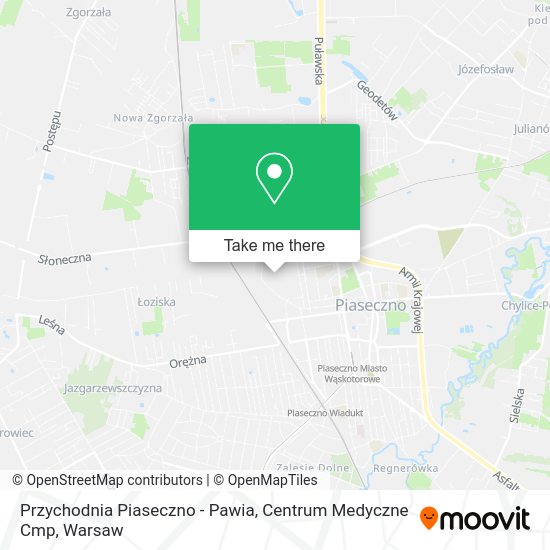 Przychodnia Piaseczno - Pawia, Centrum Medyczne Cmp map