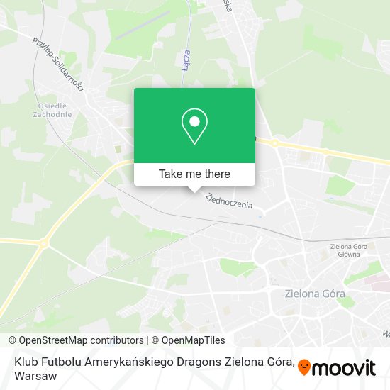 Klub Futbolu Amerykańskiego Dragons Zielona Góra map