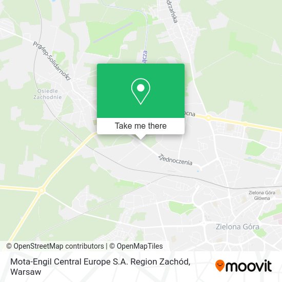 Mota-Engil Central Europe S.A. Region Zachód map