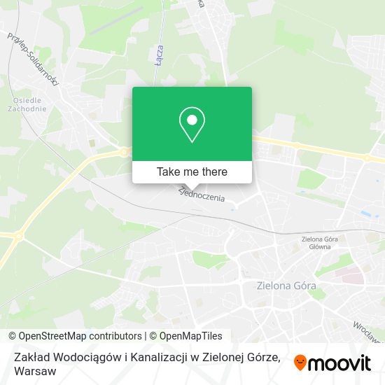 Zakład Wodociągów i Kanalizacji w Zielonej Górze map