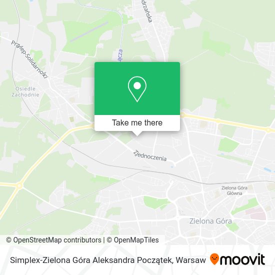 Simplex-Zielona Góra Aleksandra Początek map