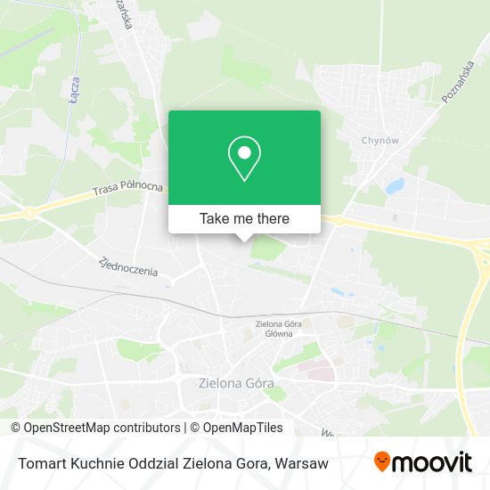 Tomart Kuchnie Oddzial Zielona Gora map